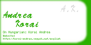 andrea korai business card
